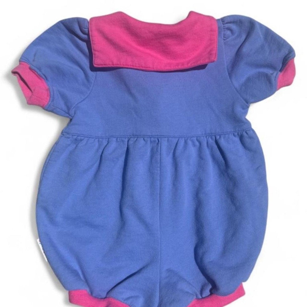 Vtg 1994 Gymboree Rainbow Tag/ sz Newborn Pink & Periwinkle Romper - Picture 5 of 6